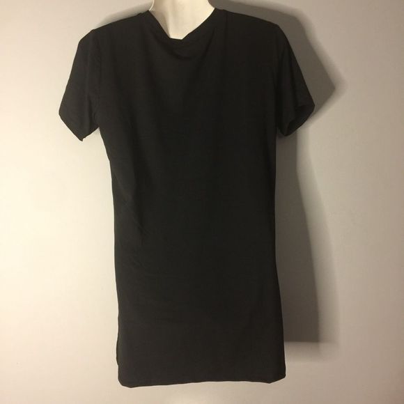Black  Plain Short-Sleeve T-Shirt Dress - Picture 5 of 6